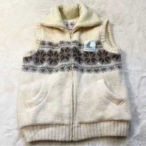 brown bison vintage wool new !